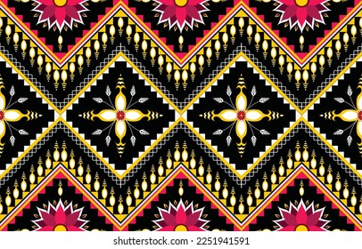 Set Seamless pattern with geometric abstract pattern elements. Floral shapes.design for background or wallpaper.tribal pattern vector seamless.Ethnic fabric texture.art print.for home textile