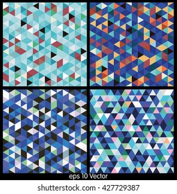 set of Seamless Pattern of geometric shapes