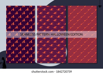 Juego de patrón sin foco , edición de patrón de halloween , eps 10
