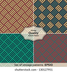 Set of seamless pattern. Herringbone textiles. Fashion designs. Vector illustration EPS10