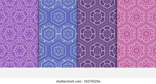 set of seamless pattern of hexagons. vector illustration. Decorative texture for design wallpaper, web page, banner, flyer.
