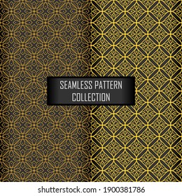 Set of seamless pattern with oriental design for textile, website or background 