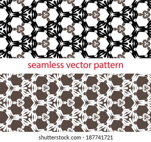 Set of  seamless pattern in retro style
