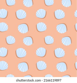 Set of seamless pattern with shells