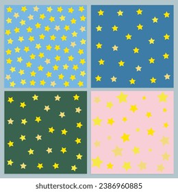 set seamless pattern with stars