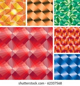 Set of seamless pattern with tiles