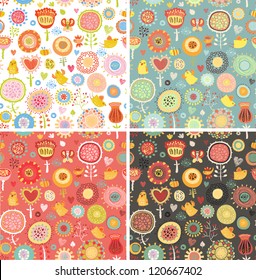 Set seamless patterns