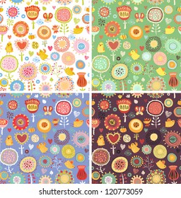 Set seamless patterns