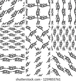 Set of  seamless patterns.