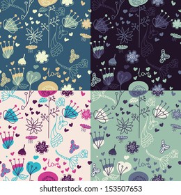 Set seamless patterns