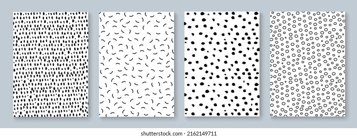 Set of seamless patterns. Abstract geometric design. Textures for printing on paper and fabric. Vector illustration.