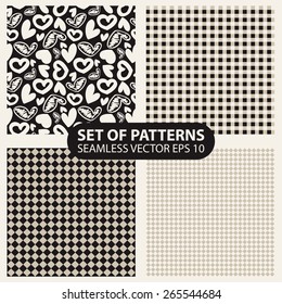 set of seamless patterns from cells and hearts. 10 epsl