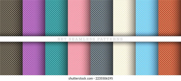 A set of seamless patterns for creative design. Original ornament for postcards, banners, posters, invitations, greetings and backgrounds