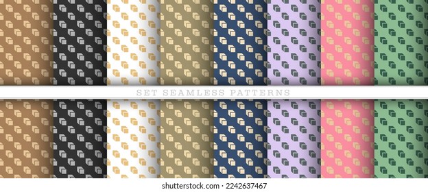 A set of seamless patterns for creative design. Original ornament for postcards, banners, posters, invitations, greetings and backgrounds