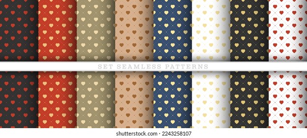 A set of seamless patterns for creative design. Original ornament for postcards, banners, posters, invitations, greetings and backgrounds