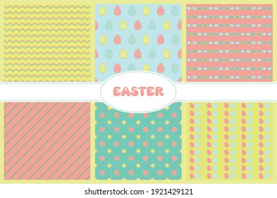 Set of seamless patterns design. Endless texture. For greeting card, invitation card, banner, web, wallpaper, wrapping paper, textile.