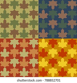SET OF SEAMLESS PATTERNS IN THE FORM OF LEAVES