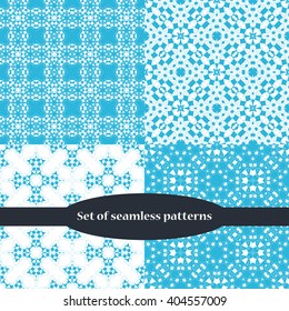 Set of seamless patterns . Geometric background . vector illustration .