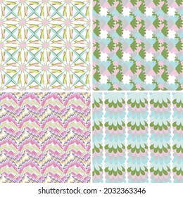 Un conjunto de elementos florales gráficos de patrones impecables para crear un diseño. Rayos abstractos modernos y de moda, trazos, círculos, flores