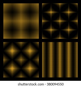 Set of seamless patterns with halftone dots backgrounds. Round and texture backdrop. Vector illustration