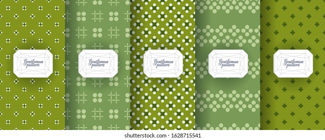 Set of seamless patterns for men s clothing, ties, tuxedos,  shirts.