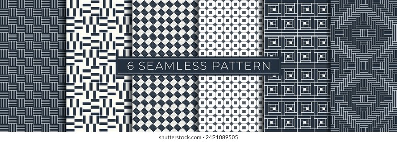 set of seamless patterns, minimal patterns in flat designs, vector pattern