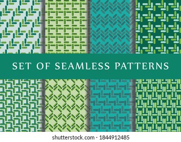 Set Of Seamless Patterns. Nature. The Pattern For Wallpaper.