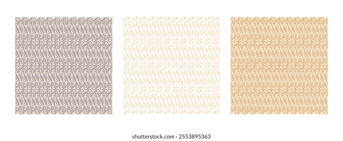 Set of seamless patterns in retro style. Wallpaper repetitive design elements in pastel colors. Vector illustration. For fabric, textile, packaging, design, invitation, design cushion and bed linen