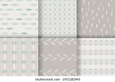 Set of seamless patterns in the Scandinavian style