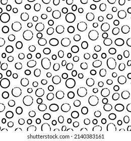 A set of seamless patterns with small and large polka dots on a color background, 1000x1000, vector graphics.