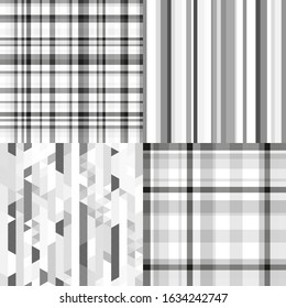 Set of seamless patterns. Stripe pattern. Abstract geometric wallpaper of the surface. Striped multicolored background. Print for design