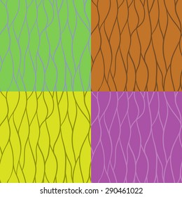 Set of seamless patterns of stripes. Vector illustration.