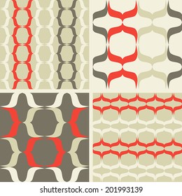 Set of seamless patterns in the style of minimalism