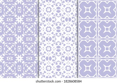 Conjunto de patrones sin fisuras. Patrones gráficos elegantes en un fondo de color. Texturas de arte de plantilla para imprimir en tela, papel de envoltura, Papel tapiz. Ornamento vectorial