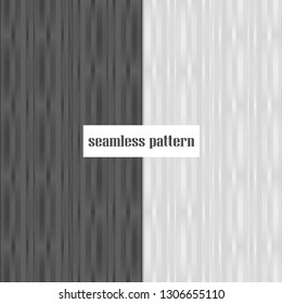 Set of seamless patterns with texture.Patterns on black and white background. Vertical thin strips. For design and decoration.