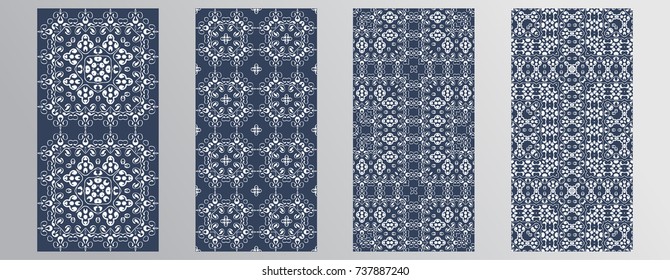 Set seamless patterns (tiling). Modern design texture. Endless texture can be used for wallpaper, pattern fills, web page background, surface textures. Eps10 vector.