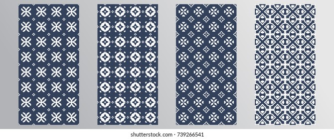 Set seamless patterns (tiling). Modern design texture. Endless texture can be used for wallpaper, pattern fills, web page background, surface textures. Eps10 vector.