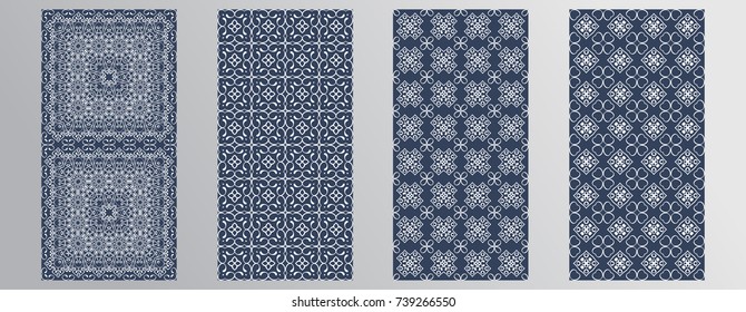 Set seamless patterns (tiling). Modern design texture. Endless texture can be used for wallpaper, pattern fills, web page background, surface textures. Eps10 vector.