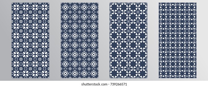 Set seamless patterns (tiling). Modern design texture. Endless texture can be used for wallpaper, pattern fills, web page background, surface textures. Eps10 vector.