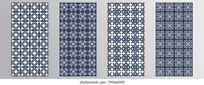 Set seamless patterns (tiling). Modern design texture. Endless texture can be used for wallpaper, pattern fills, web page background, surface textures. Eps10 vector.