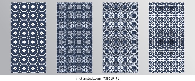 Set seamless patterns (tiling). Modern design texture. Endless texture can be used for wallpaper, pattern fills, web page background, surface textures. Eps10 vector.