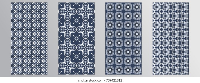 Set seamless patterns (tiling). Modern design texture. Endless texture can be used for wallpaper, pattern fills, web page background, surface textures. Eps10 vector.