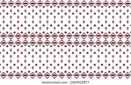 set of seamless patterns as traditionally cultural pink and blue diamond patter on white background designs for fabric printing or wallpaper or background