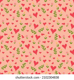 Ensemble de motifs harmonieux pour la Saint-Valentin, 1000 par 1000 pixels avec coeurs et fleurs, gribouillage. Image vectorielle