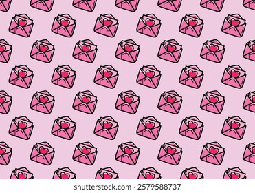 Set of seamless patterns for Valentine's Day