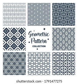 Set of seamless patterns vector design collection, can be use to make poster