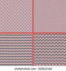 Set of seamless patterns. Vector illustration eps8. 