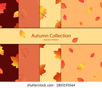 Set of seamless patterns,autumn collection.