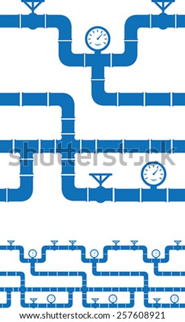 Set of seamless piping borders