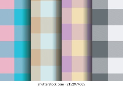 set of seamless plaid artwork